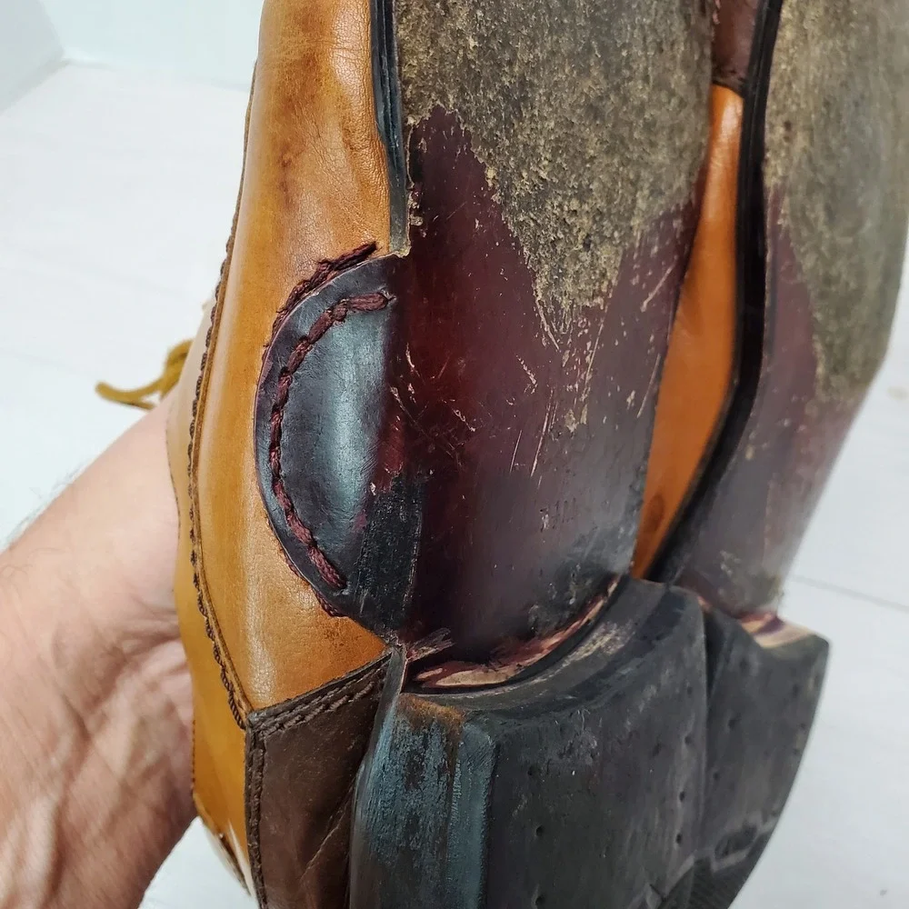 Stacy Adams Mens Tan Leather Oxford Dress Shoes Italy Size 7.5‎ Medium